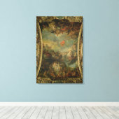 Uitzicht van koning Louis XIV Bestuur alleen Canvas Afdruk (Insitu (Houten vloer))
