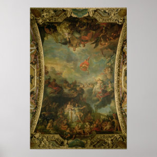 Uitzicht van koning Louis XIV Bestuur alleen Poster
