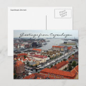 uitzicht van kopenhagen briefkaart (Voorkant / Achterkant)