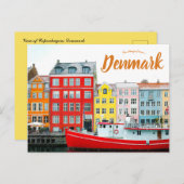 Uitzicht van Kopenhagen Denemarken Briefkaart (Voorkant / Achterkant)