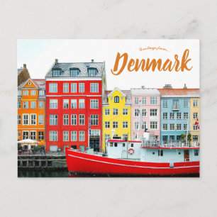 Uitzicht van Kopenhagen Denemarken Briefkaart