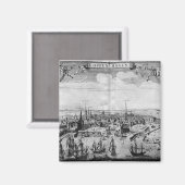 Uitzicht van Kopenhagen Magneet (Voorkant / Achterkant)