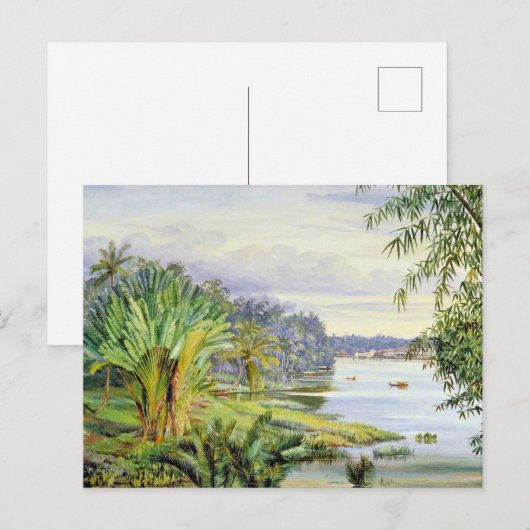 Uitzicht van Kuchine en rivier, Sarawak, Borneo Briefkaart (Voorkant / Achterkant)