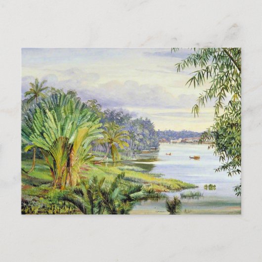 Uitzicht van Kuchine en rivier, Sarawak, Borneo Briefkaart (Voorkant)