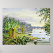 Uitzicht van Kuchine en rivier, Sarawak, Borneo Poster (Voorkant)