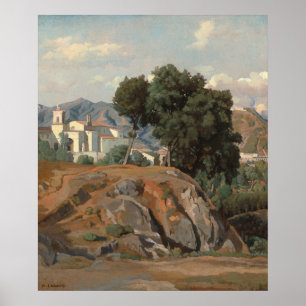 Uitzicht van La Cava - Félix-Hippolyte Lanoüe Fine Poster