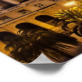 Uitzicht van La Rambla tijdens de luchtnacht Poster (Hoek)