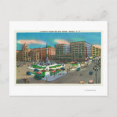 Uitzicht van Lafayette Square en Main Street Briefkaart (Voorkant)