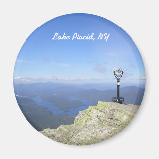 Uitzicht van Lake Placid NY Ronde Magnet