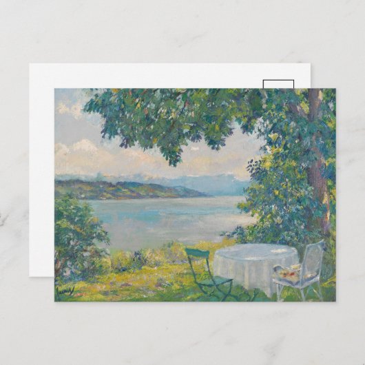 Uitzicht van Lake Starnberg | Edward Cucuel Briefkaart (Voorkant / Achterkant)