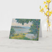 Uitzicht van Lake Starnberg | Edward Cucuel Kaart (Gele Bloem)