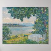 Uitzicht van Lake Starnberg | Edward Cucuel Poster (Voorkant)