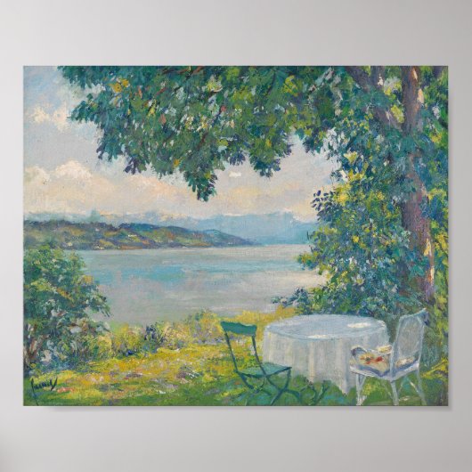 Uitzicht van Lake Starnberg | Edward Cucuel Poster (Voorkant)