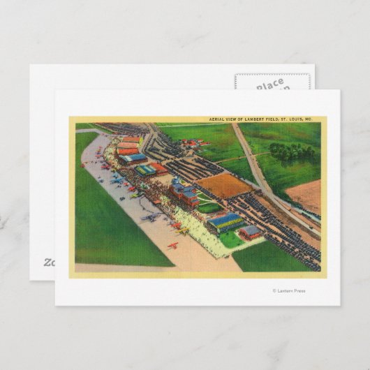 Uitzicht van Lambert Air FieldSt. Louis, MO Briefkaart (Voorkant / Achterkant)