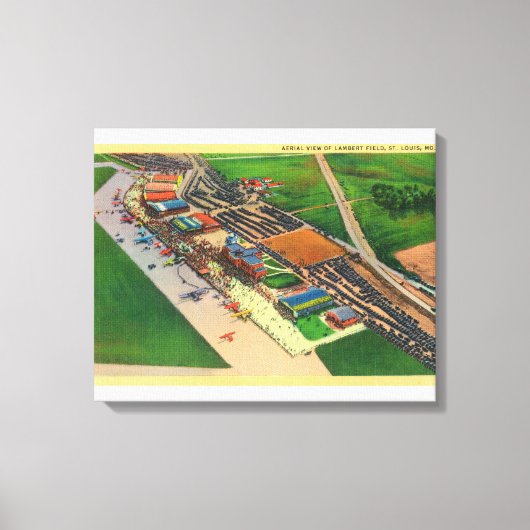Uitzicht van Lambert Air FieldSt. Louis, MO Canvas Afdruk (Voorkant)