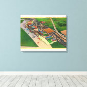 Uitzicht van Lambert Air FieldSt. Louis, MO Canvas Afdruk (Insitu (Houten vloer))