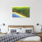 Uitzicht van Lange Beach in York Beach Canvas Afdruk (Insitu (Slaapkamer))