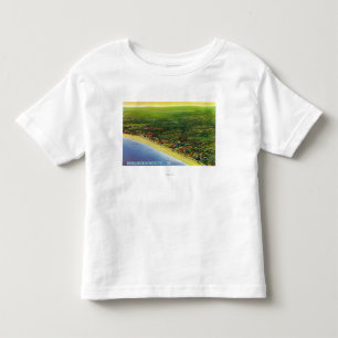 Uitzicht van Lange Beach in York Beach Kinder Shirts