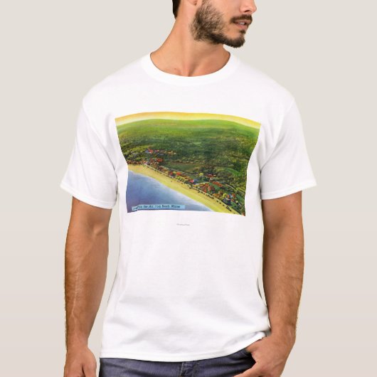 Uitzicht van Lange Beach in York Beach T-shirt (Voorkant)