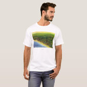 Uitzicht van Lange Beach in York Beach T-shirt (Voorkant volledig)