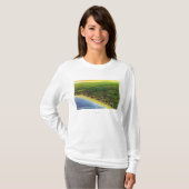 Uitzicht van Lange Beach in York Beach T-shirt (Voorkant volledig)