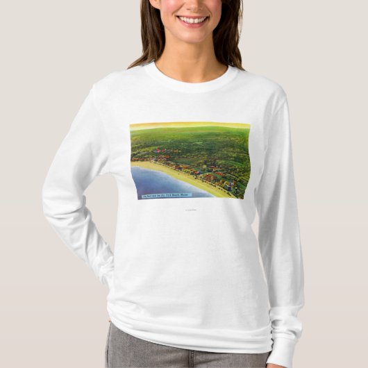 Uitzicht van Lange Beach in York Beach T-shirt (Voorkant)