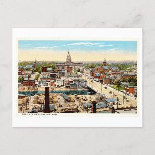  Uitzicht van Lansing, Michigan, Briefkaart