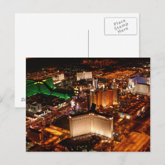 Uitzicht van Las Vegas vanuit een blimp Briefkaart (Voorkant / Achterkant)