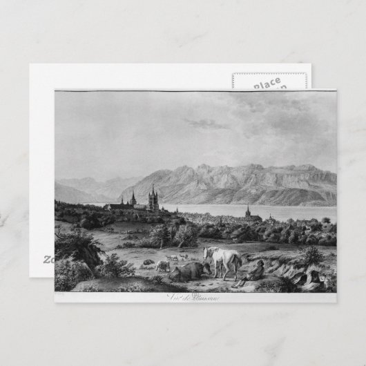 Uitzicht van Lausanne Briefkaart (Voorkant / Achterkant)