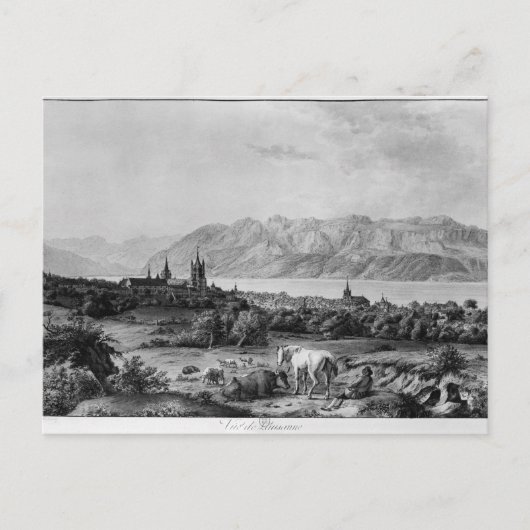 Uitzicht van Lausanne Briefkaart (Voorkant)