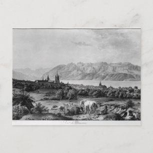 Uitzicht van Lausanne Briefkaart
