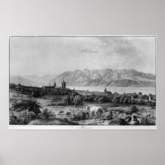 Uitzicht van Lausanne Poster (Voorkant)