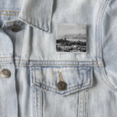 Uitzicht van Lausanne Vierkante Button 5,1 Cm (In situ)