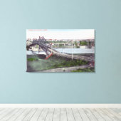 Uitzicht van Lewiston BridgeLewiston, ID Canvas Afdruk (Insitu (Houten vloer))