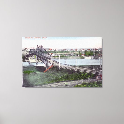 Uitzicht van Lewiston BridgeLewiston, ID Canvas Afdruk (Voorkant)