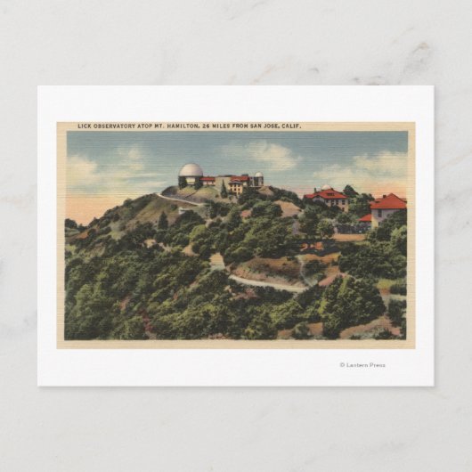 Uitzicht van Lick Observatory op Mt. Hamilton Briefkaart (Voorkant)