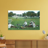 Uitzicht van Lincoln Park Tennis GroundsChicago, I Canvas Afdruk (Insitu (Woonkamer))