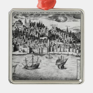 Uitzicht van Lissabon Metalen Ornament