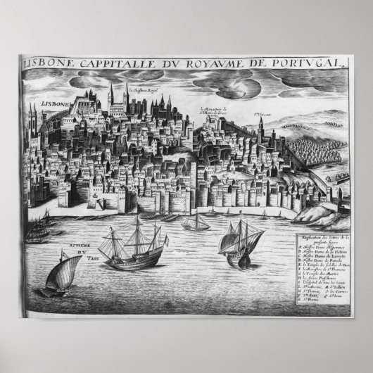 Uitzicht van Lissabon Poster (Voorkant)