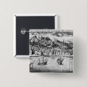 Uitzicht van Lissabon Vierkante Button 5,1 Cm (Voorkant /achterkant)