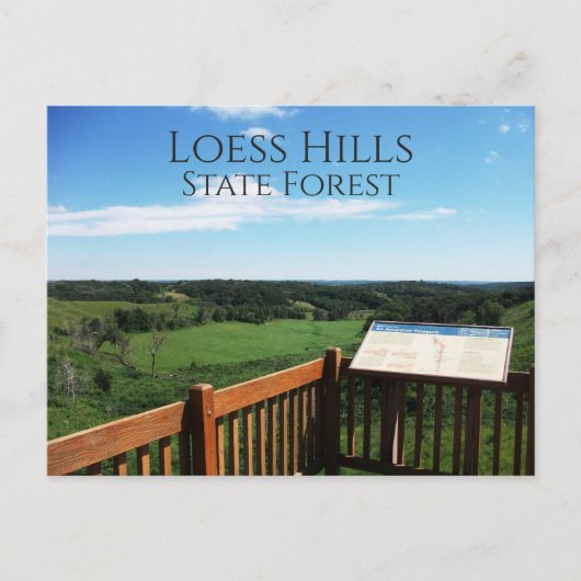 Uitzicht van Loess Hills State Forest Overlook, Io Briefkaart (Voorkant)