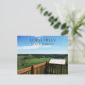 Uitzicht van Loess Hills State Forest Overlook, Io Briefkaart (Staand voorkant)