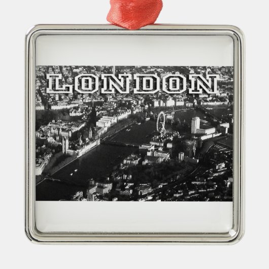 Uitzicht van Londen Metalen Ornament (Voorkant)