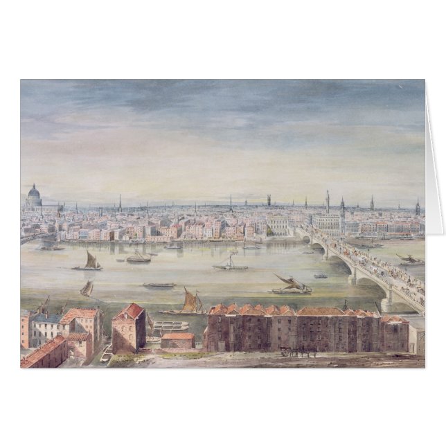 Uitzicht van Londen van St. Paul naar de Douane (Voorkant Horizontaal)