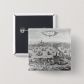 Uitzicht van Londen Vierkante Button 5,1 Cm (Voorkant /achterkant)