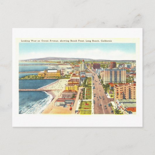  Uitzicht van Long Beach, Californië, Briefkaart (Voorkant)