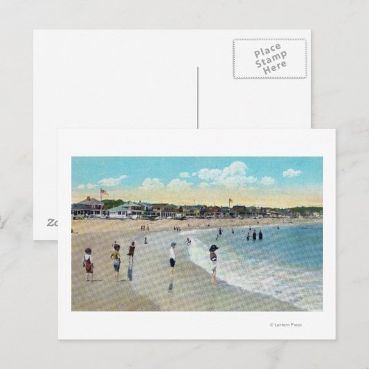 Uitzicht van Long Beach en Cape Ann Briefkaart (Voorkant / Achterkant)