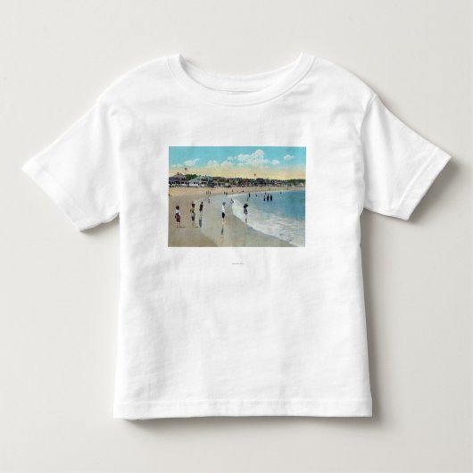 Uitzicht van Long Beach en Cape Ann Kinder Shirts (Voorkant)