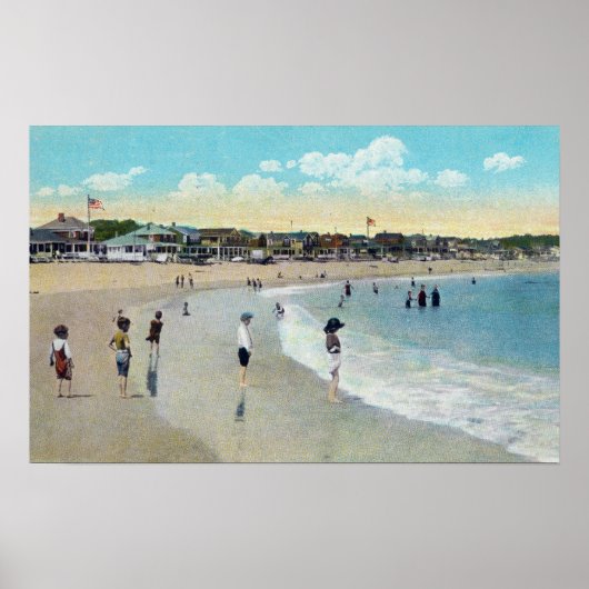 Uitzicht van Long Beach en Cape Ann Poster (Voorkant)