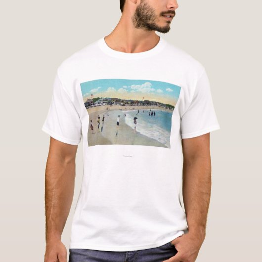 Uitzicht van Long Beach en Cape Ann T-shirt (Voorkant)